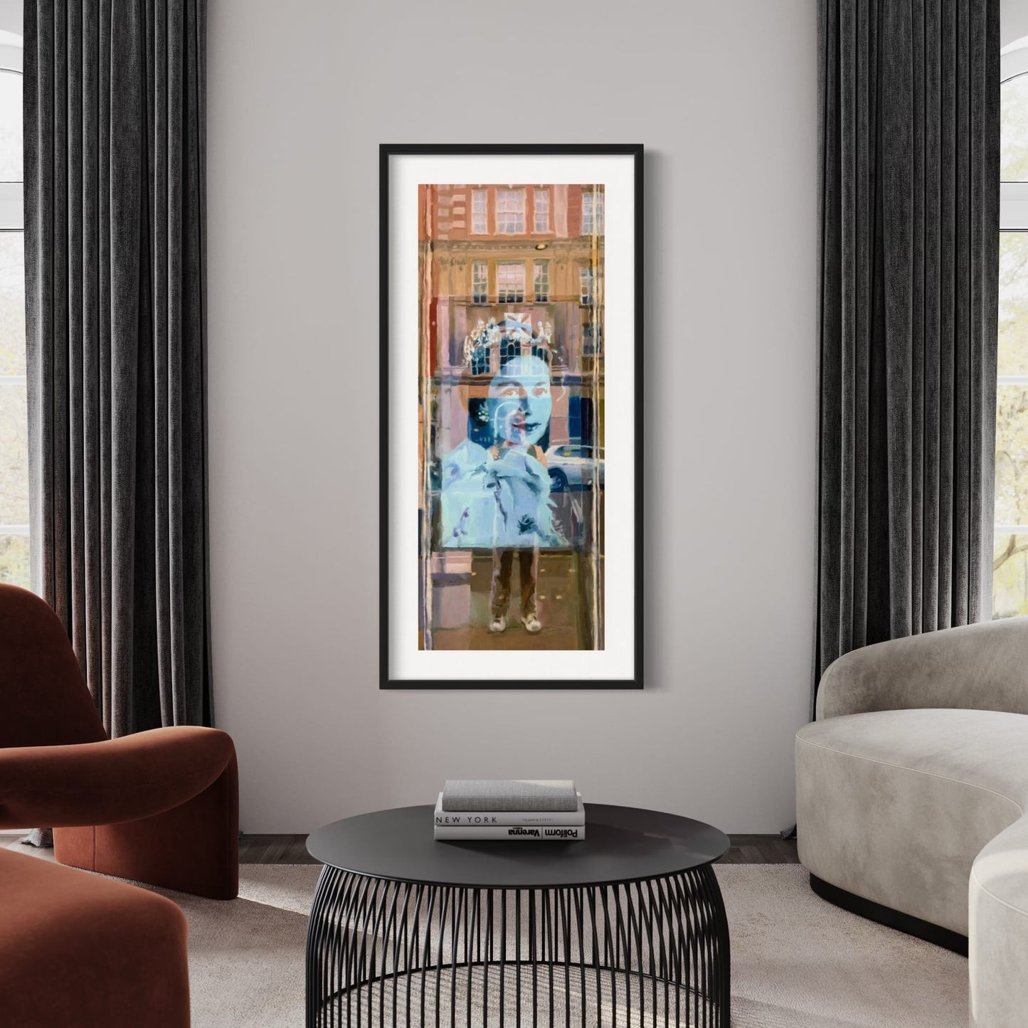 Self Portrait Great Portland Street London Reproductions - Giclée By Colin Davidson Framed On Wall